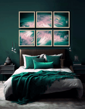 Teal Pink Abstract Art Prints Set, Modern Gallery Wall Decor, Framed Canvas, Minimalist Home GiftsCanvas Set of 9, Boho Chic Floral Dark Pink Wall Art for Eclectic Home Decor, Small Canvas, sage green wall art, mother's day gift, Julia Apostolova, exotic decor, trendy decor, interior, hallway, spring decor, art gift for her, nursery art, housewarming, Floral Painting, Exotic Painting, Abstract Wall Art, Modern Decor, Bold Wall Art Boho Decor, Colorful Painting Bedroom Room Sage Green
