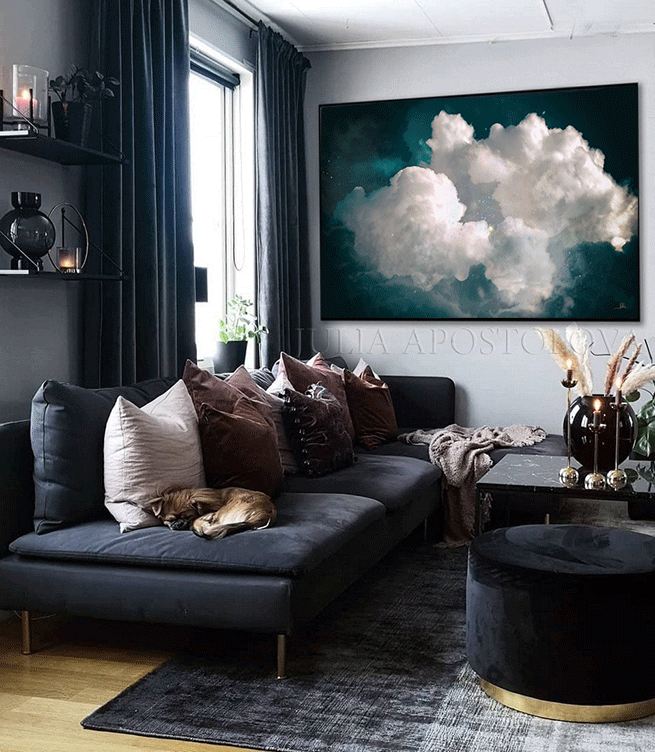 Grey Modern Throw Pillow for Couch, Gray Modern Sofa Pillow, Modern Th –  artworkcanvas