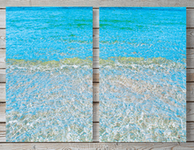 Turquoise Waters Set of 2, Relaxing Wall Art in living room setting, Coastal Decor, Zen Canvas Print, Abstract Tropical Waters, Gift for someone special and gift for sea lover.