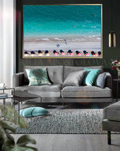 Aerial Beach Wall Art, Beach Umbrellas Turquoise Waters, People, Summer, Ocean Waves Canvas Print Coastal Zen Decor, Aerial Beach Ocean Waves Coastal Wall Art Zen Decor Turquoise Waters Canvas Print, Ready To Hang, Julia Apostolova, Greece, Greek Icelands, Aerial Beach, Zen, Bedroom Art, Art for Him, Office Decor, Sand Beach, Spa Decor, Piliates Gift, Drone Photography, zen wall art, coastal, zen decor, Ocean Waves, zen abstract water wall art, Summer, large aerial photo, Umbrella At The Beach, Sea Art