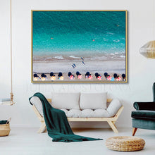 Aerial Beach Wall Art, Beach Umbrellas Turquoise Waters, People, Summer, Ocean Waves Canvas Print Coastal Zen Decor, Aerial Beach Ocean Waves Coastal Wall Art Zen Decor Turquoise Waters Canvas Print, Ready To Hang, Julia Apostolova, Greece, Greek Icelands, Aerial Beach, Zen, Bedroom Art, Art for Him, Office Decor, Sand Beach, Spa Decor, Piliates Gift, Drone Photography, zen wall art, coastal, zen decor, Ocean Waves, zen abstract water wall art, Summer, large aerial photo, Umbrella At The Beach, Sea Art