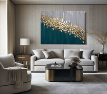 Elegant Dark Teal Gold Leaf Painting, Texture Original Wall Art, Modern Home Decor, Julia Apostolova, Gold Gray Abstract Original Painting Textured Art with Gold and Silver Leaf for Luxury Wall Decor 'Autumn Jewels' Minimalist Art, Modern DesignDecor, Interior Designer, Luxury Wall Art, Contemporary Art, Glitter Gold Painting, Luxury Art, Glam Art, Livingroom Wall Art Decor, Bedoom Art, Minimal Art, Gift for Him, Gift for Her, Office Art, Mother 's Day Gift, Art for Living Room, Abstract Art, Glam Decor
