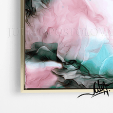 Abstract Painting Blush Pink Turquoise Teal Large Canvas Wall Art for Modern or Boho Wall Decor Ink Painting Extra Large Wall Art Boho Wall Art 'Mystical Poetry' by artist Julia Apostolova, Minimalist READY TO HANG Alcohol Ink Art, Tender color, romantic Painting, zen wall art, Contemporary Art, Abstract Art, Modern Art Decor, Original Painting, elegant art, floral wall art, abstract floral painting, abstract print, elegant decor, elegant wall art, living room decor, gift for her, nursery art, birthday gift