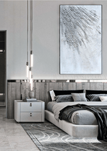 White Wabi Sabi wall art with 3D relief textures and silver details, designed for modern luxury homes. Elegant and minimalist artwork perfect for sophisticated home décor.