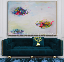 Large Abstract Painting Elegant Wall Art, Minimalist Canvas Painting, Zen Art Decor, Rainbow Clouds, minimalist abstract art, abstract clouds, rainbow abstract, rainbow wall art, rainbow canvas art, julia apostolova, modern art design, modern art, modern abstract painting, modern abstract, office decor ideas, office decor, nursery wall art, nursery decor, abstract cloud art, interior, masater bedroom art, zen painting, cloudscape oil painting, trending art, Teenage Girl's Bedroom, kids art decor, stretched