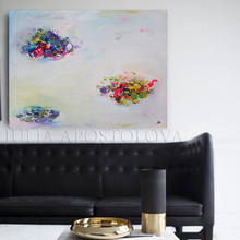 Large Abstract Painting Elegant Wall Art, Minimalist Canvas Painting, Zen Art Decor, Rainbow Clouds, minimalist abstract art, abstract clouds, rainbow abstract, rainbow wall art, rainbow canvas art, julia apostolova, modern art design, modern art, modern abstract painting, modern abstract, office decor ideas, office decor, nursery wall art, nursery decor, abstract cloud art, interior, masater bedroom art, zen painting, cloudscape oil painting, trending art, Teenage Girl's Bedroom, kids art decor, stretched