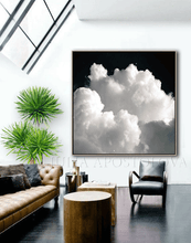 Large Black White Cloud Painting Canvas Print, Black Art, Large Cloud Wall Art Canvas, Modern Decor, luxury interior design, lobby decor, livingroom, large wall art, minimal art print, minimal art canvas, oil cloud painting, large black wall art, large black painting, abstract, julia apostolova, interior designer, Interior Ideas, cloudscape oil painting, master bedroom art, office wall art, art gift for him, home decor ideas modern wall art, art for lounge room, art for living room, trendy decor, textured