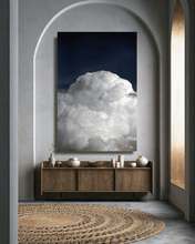 Extra Large Cloud Wall Art Blue Painting Canvas Print Modern Trend Decor Abstract Clouds Blue Decor, Cloud Art Painting Canvas Print Large Modern Trend Decor Abstract Clouds Dark Blue Decor, Blue Wall Art in living room decor setting. Dark Art in office decor. Dark Teal Painting Abstract Large Cloud Wall Art on high qualify Canvas from Original Cloud Painting by artist Julia Apostolova, perfect Teal Wall Art for Bedroom, Living room, Office, Hotel, Restaurant, gift for him