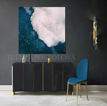 Blue White Cloud Wall Art, Trendy Art, Christmas Gift, Office Art, Large Canvas Cloud Art Print, Minimalist Art, Cloud Art, Celestial Abstract Art, Trend Decor, Blue Sky. Julia Apostolova, Bedroom Decor, Gift for Him, Modern Art, Art Gift, Livingroom, Boys Room Decor