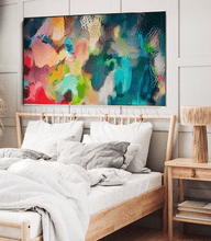 Floral Art Print Colorful Painting Abstract Canvas Large Wall Art Living Room or Bedroom Wall Decor Floral Wall Art Colorful Abstract Painting Print Large Canvas Bold Wall Art Boho Decor, Floral Painting by Julia Apostolova, Abstract Wall Art Canvas Print, Large Wall Art, Modern Decor, sage green wall art, mother's day gift, exotic wall decor, teal wall art, spring, floral decor, colorful art, bold colors, zen wall art, zen painting, large art, trendy decor, interior, hallway, spring decor, art gift