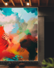 Red Flower Abstract Painting, Floral Wall Art Decor, Large Canvas Print, Colorful Art Print, Modern Wall Decor, Floral Art Print, Colorful Painting, Abstract Canvas Large Wall Art, Living Room or Bedroom Wall Decor, Bold Wall Art, Boho Decor, Floral Painting by Julia Apostolova, Abstract Wall Art, Large Wall Art, Modern Decor, sage green wall art, mother's day gift, exotic wall decor, teal wall art, spring, bold colors, zen wall art, zen painting, trendy decor, interior, hallway, spring decor, art gift