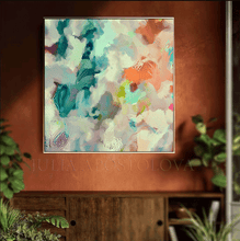 Floral Abstract Art, Pastel Wall Art, Botanical Art, Sage Green Orange Painting, Large Canvas Print, Exotic Gardens, Colorful Painting, Abstract Painting, Wall Art Decor, Modern Decor, Abstract Print, Wall Decor, Abstract Canvas, Pastel Wall Decor, Sage Green Abstract Painting, Modern Decor, Living Room, Interior Decor, Trend Art, Home Decor, Floral Art, Design, Interior Designer, bedroom, Large Wall Art, Fine Artist, dining room, kids room, interior, elegant art, nursery decor, hallway, Airbnb hotel decor