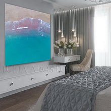 Large Aerial Beach Canvas, Aerial Ocean Print, Tropical Waters, Minimalist Wall Art, Coastal Decor, Aerial Beach View, Sand Beach, Large Abstract Canvas Print, Coastal Art, Relaxing Art, greek beach, turquoise minimalist painting, turquoise home decor, large aerial photo, aerial wall art, aerial view, aerial sea, large abstract canvas, greek islands wall art, greek islands, greece wall art, greece, beige teal, turquoise art, zen wall art, zen decor, zen abstract art, zen, abstract, water photography