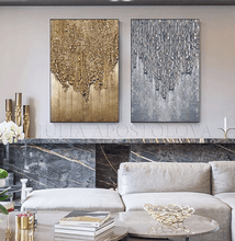 Gold Silver Painting Minimalist 3d Art Abstract Wabi Sabi Original Wall Art Luxury Decor Julia Apostolova, set of 2, livingroom decor, xxl canvas painting wall decor wall art, trendy wall art wabi sabi wall art, wabi sabi painting, wabi sabi gold decor, gold interior design ideas, gold interior design, gold wall art, gold sculpture painting, gold sculpture art, gold painting, relief painting, gold painting, gold wall art, luxury interior decor, original painting with gold leaf, abstract painting, bedroom