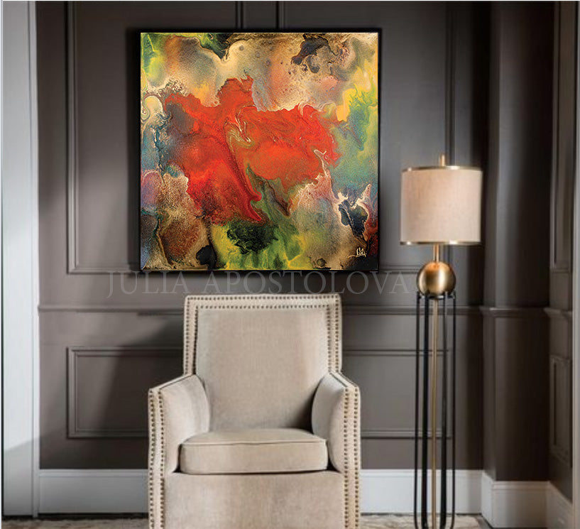 Floral Art Print Colorful Painting Abstract Canvas Large Wall Art Decor –  Julia Apostolova