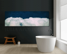 Minimalist Blue Cloud Art, Bathroom Wall Art, Dark Blue Painting Texture Canvas Print Navy Blue Wall Art Cloud Abstract, Trend Art, Extra Large Art, Navy Blue Cloud Painting, Interior Designer, Living Room, Cloud Wall Art, Julia Apostolova, Abstract Cloudscape, Trend Art, Textured Canvas, Dark Blue Wall Art, Large Cloud Painting, Cloud Oil Painting, Bedroom Decor, Interior, Trendy, Trend Decor, Living Room, Blue Painting, Blue Art, Navy Blue Decor, Art over Bed, Large Wall Art,