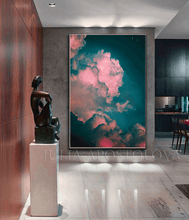 Celestial Pink Clouds, Teal Pink Wall Art, Cloud Painting Canvas Print, Large Modern Cloud Art, Trend Decor, Celestial Art, Interior Decor, Julia Apostolova, Dreamy Wall Art, Dream Art, luxury decor, art above bed art, airbnb decor, oil painting, abstract wall art, abstract print, abstract painting, abstract cloudscape, abstract clouds, interior decor, huge wall art canvas, huge wall art, teal wall art, teal home decor, teal abstract, stretched canvas, abstract clouds, abstract cloud wall art