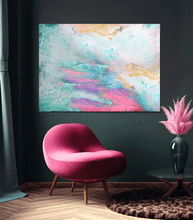 Gold Leaf Canvas Art Turquoise Gold Pink Minimalist Abstract Painting 'Azure Gem' by Julia Apostolova, Gold Leaf Paintung, Watercolor Abstract Painting Gold Leaf Canvas Art, gold leaf watercolor, julia apostolova, gold painting, abstract watercolor, seascape abstract, seascape, abstract seascape painting, Iceland from Above office wall art, gold leaf abstract canvas, gold leaf abstract art, interior decor, livingrom, interior designer, modern decor, office decor, luxury art, living room art, bedroom decor