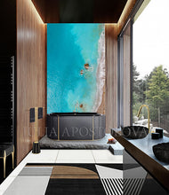Turquoise Beach, Aerial Photography, Sea and Rocks, Zen Decor, Aerial Beach, Coastal Wall Art Canvas, ocean abstract wall art ocean abstract painting, julia apostolova, greek islands, ocean abstract artaerial beach wall art, bedroom painting, peaceful waters, pebble beach, water photography, drone photography, relaxation gifts, spa decor, beach canvas art, relaxing art, interior designer, bedroom decor, relaxation, zen, teal art, huge photography