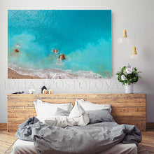 Turquoise Beach, Aerial Photography, Sea and Rocks, Zen Decor, Aerial Beach, Coastal Wall Art Canvas, ocean abstract wall art ocean abstract painting, julia apostolova, greek islands, ocean abstract artaerial beach wall art, bedroom painting, peaceful waters, pebble beach, water photography, drone photography, relaxation gifts, spa decor, beach canvas art, relaxing art, interior designer, bedroom decor, relaxation, zen, teal art, huge photography
