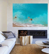 Turquoise Beach, Aerial Photography, Sea and Rocks, Zen Decor, Aerial Beach, Coastal Wall Art Canvas, ocean abstract wall art ocean abstract painting, julia apostolova, greek islands, ocean abstract artaerial beach wall art, bedroom painting, peaceful waters, pebble beach, water photography, drone photography, relaxation gifts, spa decor, beach canvas art, relaxing art, interior designer, bedroom decor, relaxation, zen, teal art, huge photography