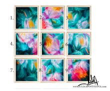Colorful Exotic Wall Art Botanical Framed Paintings Textured Canvas Prints - Boho Gallery Wall Decor