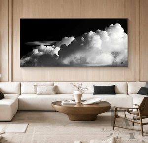 Black White Cloud Art, Narrow Wall Art, Minimalist Canvas Wall Art, Large Modern Painting Print, Unique Gift for Him, Dark Cloud Wall Art Abstract Cloudscape, Celestial Painting Canvas Print Trend Art, Extra Large Art, Cloud Painting, Cloud Wall Decor, Julia Apostolova, Abstract Cloudscape, Trend Art, Textured Canvas, Large Cloud Painting, Cloud Oil Painting, Bedroom Decor, Interior, Trendy, Trend Decor, Living Room, Black White Painting, Interior Designer, Bedroom Room Decor, Art over Bed, Large Wall Art