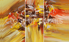 Yellow Abstract Painting - Minimalist Textured Canvas Wall Art, Modern Boho Decor, Julia Aposolova