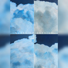 Close-up details of snow texture with a dark blue background