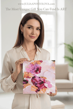 Floral Abstract Painting Pink Abstract Wall Art Nursery Wall Decor Canvas Print Perfect Gift for Her