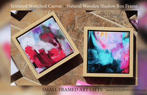 Set of 9 Framed Canvas Art Prints with Natural Wooden Shadow Box, perfect Gifts for every accession, mother's day gift, housewarming, father's day gift, Boho Chic Floral Berry Dark Pink Wall Art for Eclectic Home Decor, Abstract Botanical Painting Small Canvas Colorful Painting Living Room Sage Green Canvas Bold Wall Art Boho Decor, Floral Painting, Julia Apostolova, Modern Decor, exotic decor, trendy decor, interior, hallway, spring decor, Teal Red Floral art gift for her, nursery art