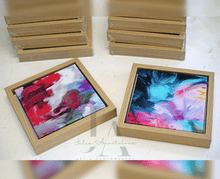 Set of 9 Framed Canvas Art Prints with Natural Wooden Shadow Box, perfect Gifts for every accession, mother's day gift, housewarming, father's day gift, Boho Chic Floral Berry Dark Pink Wall Art for Eclectic Home Decor, Abstract Botanical Painting Small Canvas Colorful Painting Living Room Sage Green Canvas Bold Wall Art Boho Decor, Floral Painting, Julia Apostolova, Modern Decor, exotic decor, trendy decor, interior, hallway, spring decor, Teal Red Floral art gift for her, nursery art