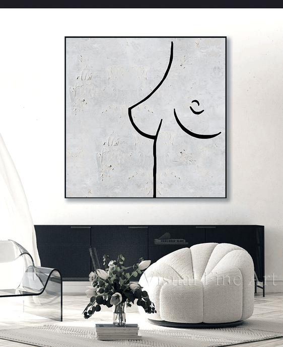 White Black Minimalist Line Art, Elegant Female Silhouette Painting, Modern Décor, Gift for Him, Ready To Hang Original Painting , Trend Art Design for Modern Office, Hotel or Home Decor, Abstract Female Art Breasts Line Art Black Gold Minimalist Painting Sensual Female Line Art, Textured Painting, Large Wall Art Decor, Contemporary Art, Sensual Art, original line art, minimalist abstract painting, medicine office, art gift for doctors, Office art for breast surgeons-mastologists, breast surgery clinic