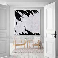 White Black Minimalist Abstract Painting Art Modern Home Decor Abstract Art Interior Trend Wall Art