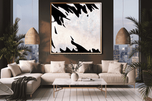 White Black Minimalist Abstract Painting Art Modern Home Decor Abstract Art Interior Trend Wall Art