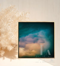 Framed artwork with 'SALE SEASON' text and 'Julia Apostolova Art & Photography' branding.