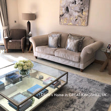 Client's Home in UK, with gold leaf painting ''Milky Way'' by artist Julia Apostolova