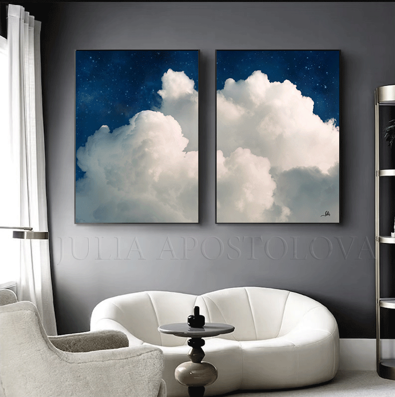 Clouds Over A Pasture Canvas Print / Canvas Art by 4x6 - Fine Art