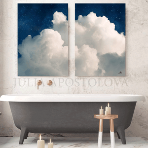 Set of Two Cloud Paintings Midnight Clouds Large Abstract Canvas Art for Celestial Aesthetic Decor, Set of Two Canvas Prints, Minimalist Abstract Wall Art, Nordic Trendy Cloud Art Decor, cloud painting, cloud overlay, cloud art painting, cloud art design, cloud art canvas, cloud abstract print, cloud abstract canvas, julia apostolova, cloud abstract art, watercolor, wall decor wall art, vintage, two abstract paintings, office art, trendy wall art, two abstract paintings, bathroom trendy art, trending decor,
