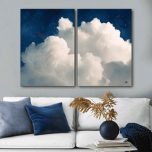 Midnight Clouds Set of Two Cloud Paintings Large Abstract Canvas Art for Celestial Aesthetic Decor, et of Two Canvas Prints, Minimalist Abstract Wall Art, Nordic Trendy Cloud Art Decor, cloud painting, cloud overlay, cloud art painting, cloud art design, cloud art canvas, cloud abstract print, cloud abstract canvas, julia apostolova, cloud abstract art, watercolor, wall decor wall art, vintage, two abstract paintings, office art, trendy wall art, two abstract paintings, living room trending decor,