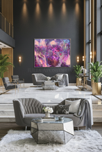 Purple Pink Wall Art, Large Abstract Painting, Canvas Print, Art Gift ''Once Again In Mysteryland''
