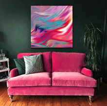 Color Dream, Colorful Painting, Pink Wall Art Canvas Print Colorful Abstract Art by Julia Apostolova, Bold Wall Art Canvas Print, Abstract Painting, Large Canvas, Rich Color Wall Art Decor, Modern Decor, Abstract Print, Bold Wall Decor, Dinner Room, Abstract Canvas, Abstract Floral Art, Colorful Wall Decor, Teal Abstract Painting, Fine Art Print, Modern Decor, Living Room, Interior Decor, Trend Art, Home Decor, Interior Designer, Large Wall Art, Fine Artist, dining room, kids room, interior, Gift for Her