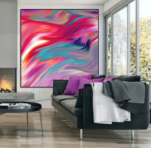 Colorful Painting, Pink Wall Art Canvas Print Colorful Abstract Art by Julia Apostolova, Bold Wall Art, Pastel Wall Art, Color Dream, Abstract Painting, Large Canvas, Rich Color Wall Art Decor, Modern Decor, Abstract Print, Bold Wall Decor, Dinner Room, Abstract Canvas, Abstract Art, Colorful Wall Decor, Teal Abstract Painting, Fine Art Print, Modern Decor, Living Room, Interior Decor, Trend Art, Home Decor, Interior Designer, Large Wall Art, dining room, girl kids room, modern interior, gift for her, boho