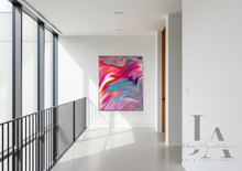 Color Dream - Colorful Painting Pink Wall Art Canvas Print Colorful Abstract Art by Julia Apostolova