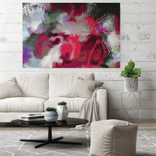 Berry Pink Art Abstract Botanical Painting Hot Pink Magenta Floral Print Large Canvas Wall Art Decor, Colorful Painting Abstract Living Room Bedroom Wall Decor Floral Wall Art Sage Green Colorful Abstract Painting Large Canvas Bold Wall Art Boho Decor, Floral Painting, Julia Apostolova, Abstract Wall Art, Large Wall Art, Modern Decor, sage green wall art, mother's day gift, exotic decor, large art, trendy decor, interior, hallway, spring decor, art gift, magenta art, gift for her, nursery art, housewarming