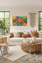 Original Abstract 3d Textured Painting “Rainbow Soul” – Sculptured Wall Art for Modern & Boho Décor