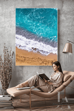 Aerial Beach Ocean Waves Aerial Photography Coastal Wall Art Zen Decor Turquoise Waters Canvas Print