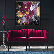 Floral Abstract Painting, Oversized Wall Art Textured Canvas by Julia Apostolova