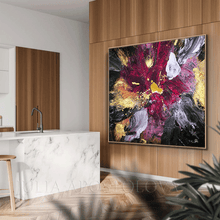Floral Abstract Painting, Oversized Wall Art Textured Canvas by Julia Apostolova