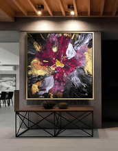 Floral Abstract Painting, Oversized Wall Art Textured Canvas by Julia Apostolova